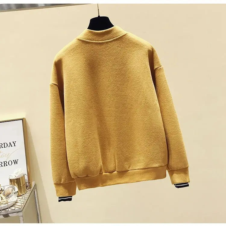 Casual Sweatshirt Set Women's Spring Thin Anti-Aging  Sporty Pants Two-Piece