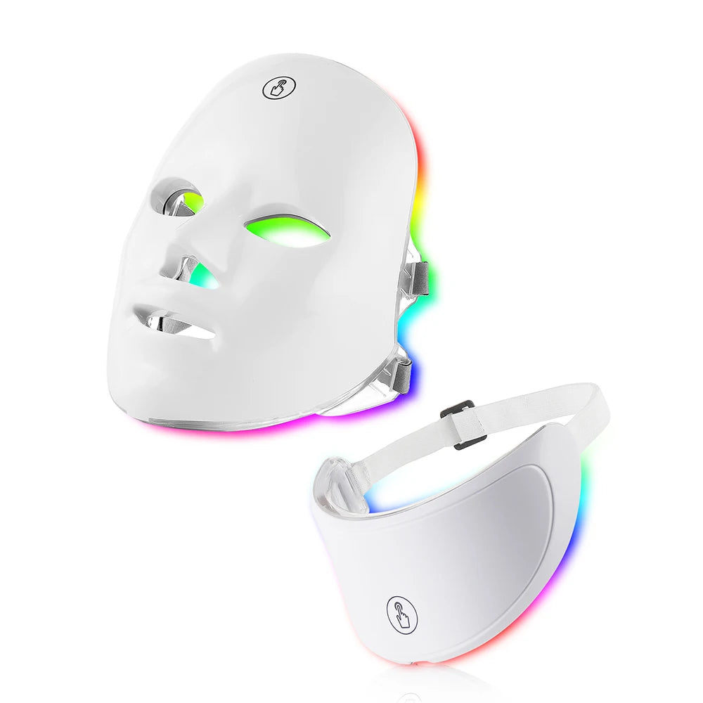 7 Colors Led Facial Mask With Neck