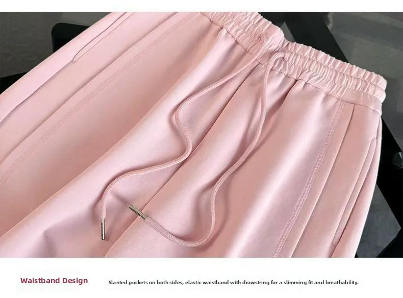 Sportswear Set Women's Autumn Winter Loose Slimming Sweatshirt Two-Piece