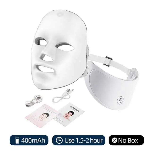 7 Colors Led Facial Mask With Neck
