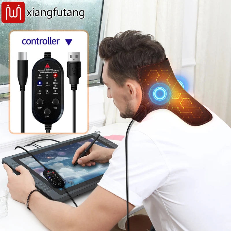 Heating Neck Pad Neck Vibration Massager 3 Temperature