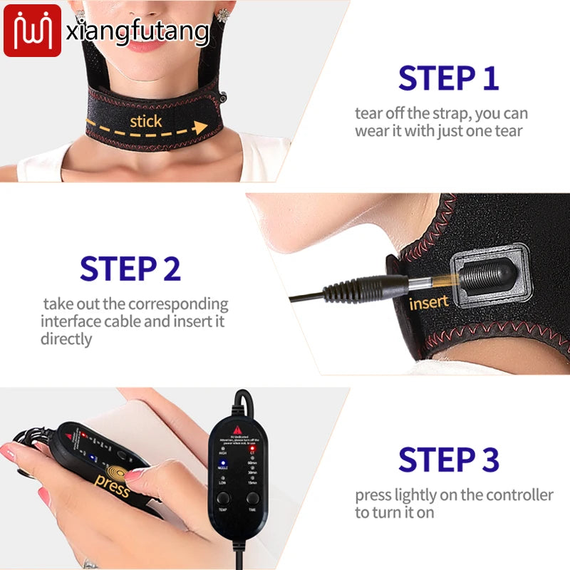Heating Neck Pad Neck Vibration Massager 3 Temperature