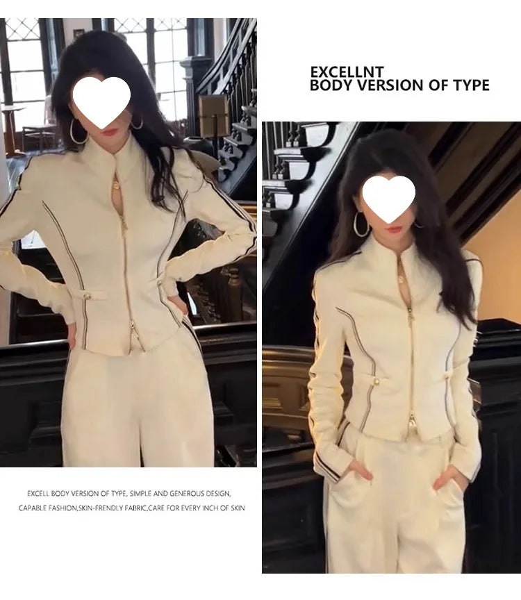 Women's Casual Sportswear Set Slimming High