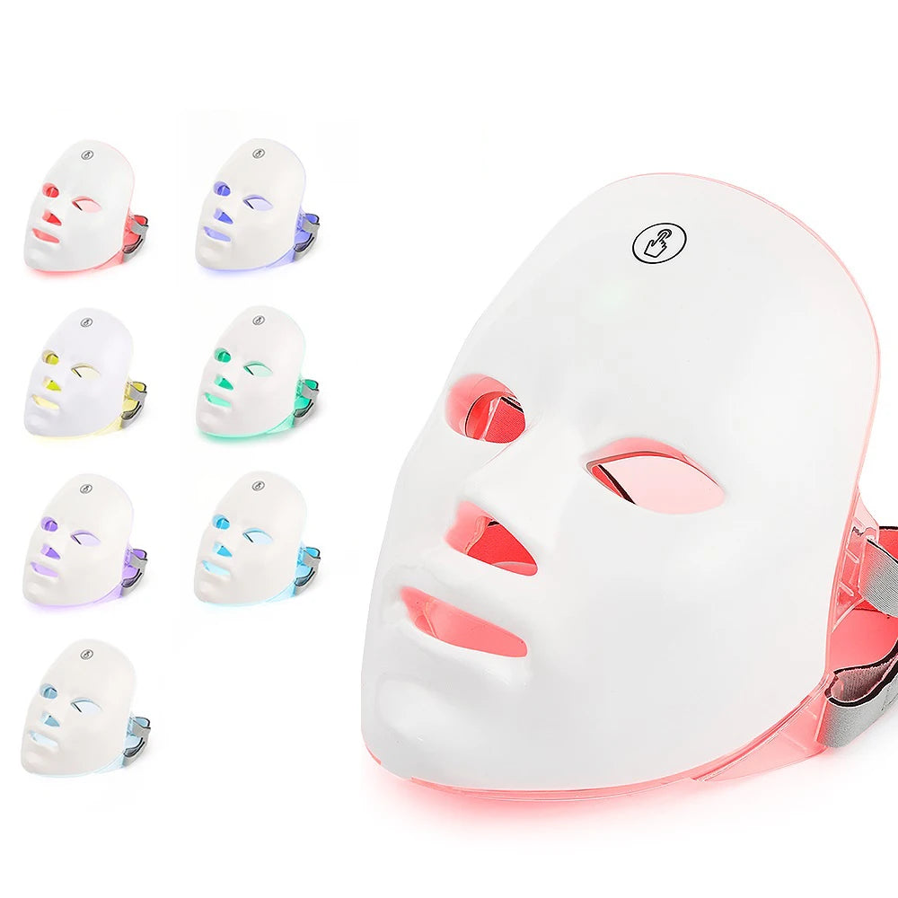 7 Colors Led Facial Mask With Neck