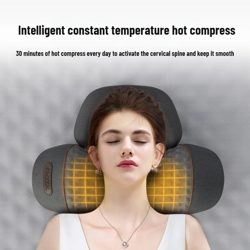 Electric Massager Cervical Pillow Hot Compress Vibration Massage