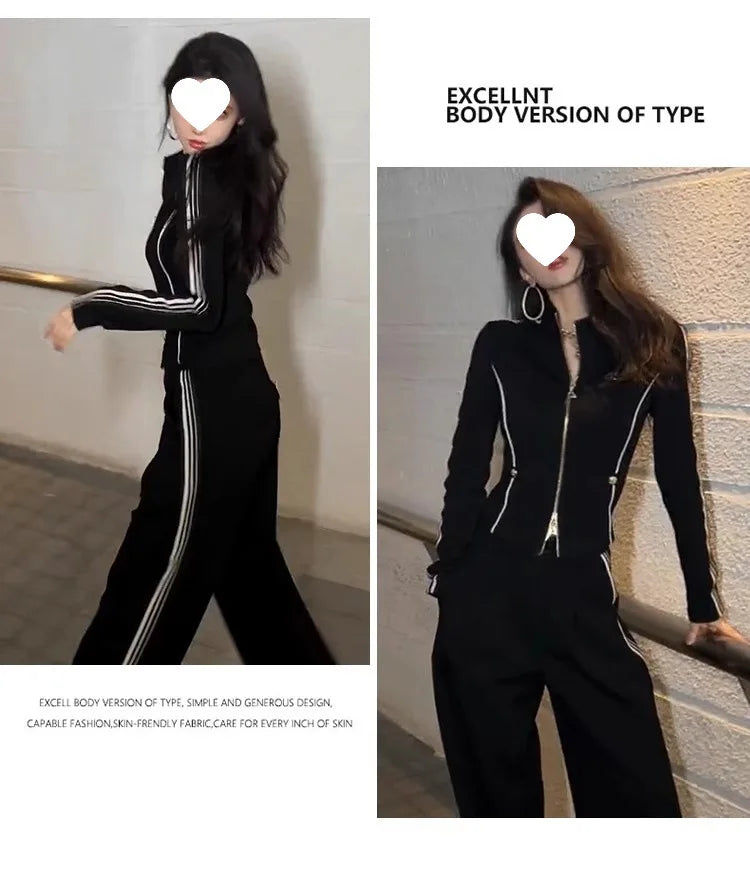 Women's Casual Sportswear Set Slimming High